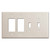 Oversized 2 Decora 2 Toggle Wall Plate Cover - Light Almond