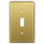 Single Toggle Wall Plates - Satin Brass