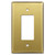 Oversized 1 Decora Rocker/GFCI Outlet Cover Plate - Raw Brass