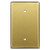1 Blank Oversized Switch Plate Cover - Satin Brass