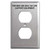 Engravable Duplex Receptacle Cover Plate - Stainless Steel 304