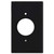 Black 1/4" Trimmed Offset Electrical Cover with 1.62" Round Opening - Rotate as needed- SPRAHNN-B