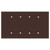 Oversized 4 Blank Electrical Switch Plates - Brown