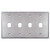 4-Gang Vertical 1 Despard Switch Plate - Satin Stainless Steel