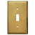 Oversized Single Toggle Cover Plate - Raw Natural Brass