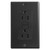 Black 15 Amp GFCI Outlet with Switch Plate