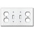 Duplex 2-Toggle Duplex 4-Gang Light Switch Outlet Plate - White