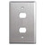 Oversized 2 Despard Wall Switch Plate - Satin Stainless Steel