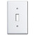 Engravable 1 Toggle Light Switch Cover - White Stainless Steel 304