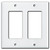 2 Decora Rocker GFCI Switch Wall Plate - White 304 Stainless Steel