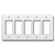 Tall Five Gang Rocker GFCI Switch Wall Plate - White