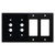 2-Push Button 2-GFCI Outlet Wall Plate Cover - Black
