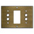 1-Pushbutton 1-Decora 1-Pushbutton Cover Plate - Antique Brass