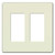 2 Decor Rocker GFCI Screwless Plate Lutron - Biscuit Satin Plastic