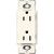 Lutron Claro Decorator Receptacle 15A - Satin Biscuit