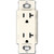 Lutron Decorator Receptacle 20A Claro - Satin Biscuit 