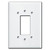6.38" Tall Centered Rocker Wall Plate for 2-Gang Box - White