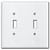 Oversized Wider-Spaced 2 Toggle Switch Wall Plate for Dual Boxes Oversized Wider-Spaced 2 Toggle Switch Wall Plate for Dual Boxes