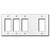 5-Gang 3-Rocker 1-Blank 1-Decora Light Switch Cover - White