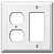 Deep Decora + Duplex Outlet Cover Plate - White