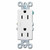 White 15A Decorator Receptacle Outlet