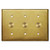 3-Rotary Light Dimmer Switch Wall Plate - Unlacquered Raw Brass