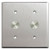 2-Gang Modern Nickel/Stainless Dimmer Plate Set 3 Way/1-Pole Push On