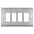 Custom 4 Rocker Switch Plate 6.75" x 10.25" - Satin Stainless Steel