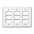 GE Low Voltage 9-Switch 3-Gang New Style Cover Plate - White
