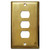 3-Stack Despard Switch Light Plate Cover - Raw Brass