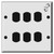 2-Gang 6-Despard Switch Wall Plate Cover - Raw Brass