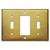  Toggle Decora Toggle Triple Wall Switch Plate Cover - Raw Brass
