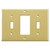 Toggle Decora Toggle Triple Wall Switch Plate Cover - Polished Brass