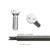 White Spanner Head Security Switch Plate Screws shown with type of required screwdriver (purchase separately)