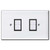 2 GE Low Voltage Switch & Oversized Wall Plate Replacement Set - Black/White