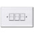 3 GE Low Volt Switch & Jumbo Wall Plate Replacement Set - All White Buttons 
