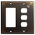 Rotate this combination 3 stacked Despard and GFCI Decora light switch plates.