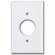 Engravable Single 1.4" Receptacle Cover Plate - White Stainless Steel