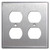 Engravable 2-Duplex Outlet Cover - Stainless Steel 304