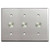 3-Gang Modern Nickel/Stainless Dimmer Plate Set 3 Way/1-Pole Push On