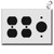 2 Duplex Outlet / Single Receptacle Cover Plates - Rotate to position round outlet on either end