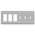 3 Decora Rocker + 3 Toggle Switch Plate - Satin Stainless Steel
