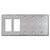 2-Decora 3-Blank Light Switch Cover Plate - Satin Stainless Steel