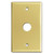 Single .75" Round Key Switch Hole Plate - Polished Brass