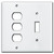 1 Toggle 3 Despard Stacked Light Switch Covers - White