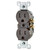 15A Tamper Resistant Duplex Outlet Grounding Side View - Brown Leviton