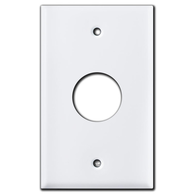 Single 1.25 Inch Round Telephone Jack Cover Plates