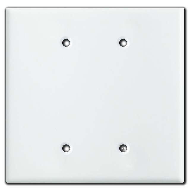 Oversized 2 Blank Jumbo Switch Plate Covers White