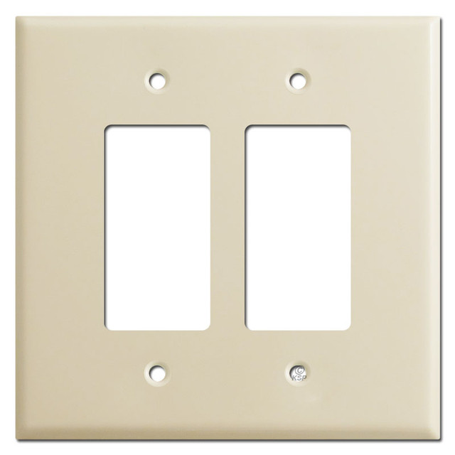 Jumbo 2 Decora GFCI Rocker Light Switch Covers Ivory
