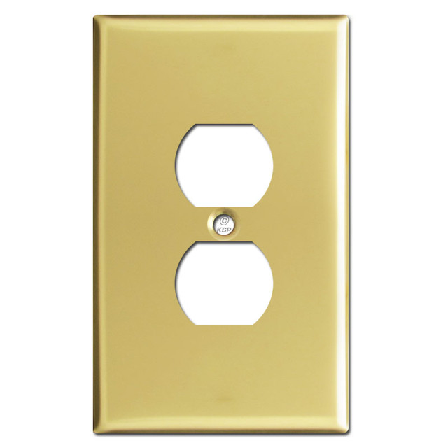 Jumbo Size Outlet Covers Polished Brass Kyle Switch Plates